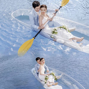 Magnifique kayak transparent en polycarbonate pour la photographie de voyage en plein air, canoë d'eau douce en bord de mer - Product Image 1