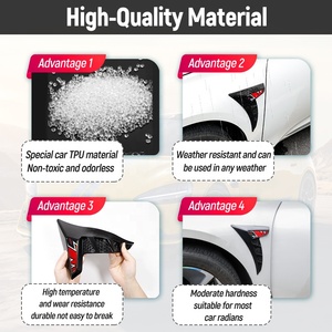 Autocollant décoratif triangulaire personnalisé en TPU pour aile de <span class=keywords><strong>voiture</strong></span>, étanche, pour aérateur latéral, accessoires extérieurs automobiles - Product Image 4