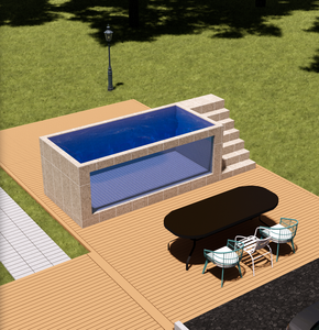 Piscina Prefabbricata di Lusso per Esterni con Struttura in Acciaio, Pannelli Sandwich, Finestre Traspiranti, Espandibile, Container Moderno da 20ft e 40ft - Product Image 5