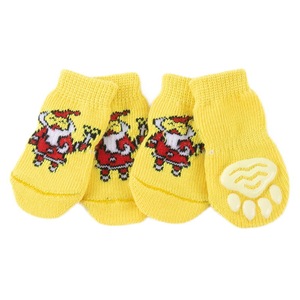 Calcetines para mascotas, suelas antideslizantes, no se caen, zapatos y calcetines para perros, protectores para patas de perro, Teddy, Corgi, gato, calcetines de algodón puro, 4 piezas - Product Image 2