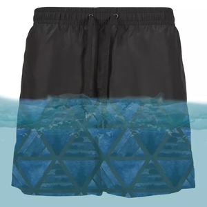 Short de plage d'été à <span class=keywords><strong>la</strong></span> mode Short de plage personnalisé à <span class=keywords><strong>la</strong></span> mode pour hommes Poches latérales réactives à l'eau Short maillot de bain changeant de couleur - Product Image 3