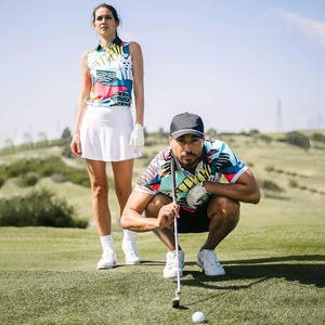 Golf delgado de lujo para hombre para camiseta de Polo uniforme Atlético personalizado alta calidad todo-Estampado poliéster Spandex activo diseño superior corto - Product Image 1