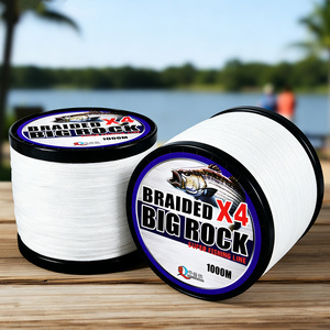 QIANXILANG Ligne de pêche tressée 4 brins blanche 500M/1000M, résistante, durable, en PE léger, haute qualité, pour thon, bar, truite, rivière - Product Image 1