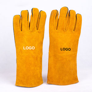 Gants de protection longs en cuir de vachette isolants thermiquement et anti-éclaboussures <span class=keywords><strong>pour</strong></span> soudeurs - Product Image 3