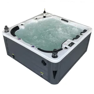 Alta Configuração Hot Tub Outdoor Spa com Overflow Luxo LED função 6 Pessoa spa tub