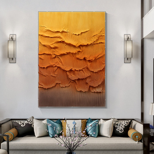 Huamiao Art moderne Texture peinture abstraite paysage impression mur Art <span class=keywords><strong>verre</strong></span> peinture pour salon - Product Image 2