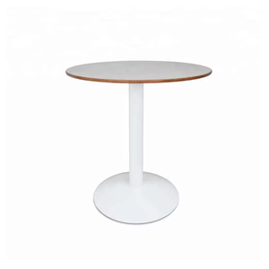 مسحوق طاولة مستديرة حديدي أبيض مرتفع 72 تصميم جديد مطلي لمقهى المطعم - Product Image 2