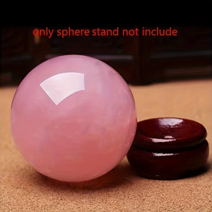 Tự nhiên đánh bóng Rose Quartz Sphere với cơ sở Màu đỏ-bohemian phong cách pha lê bói toán bóng cho trang trí nội thất - Product Image 4