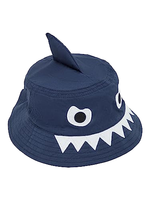 Chapeau Bob Requin Bleu Marine avec Yeux et Dents de Requin pour Usage Décontracté en Extérieur, Pêche et Voyage, Unisexe