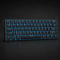 Clavier de jeu filaire 61 touches, sensation mécanique, compact 60%, rétroéclairage RGB, USB Type-C, mini clavier d'ordinateur, logo OEM personnalisé, vente en gros