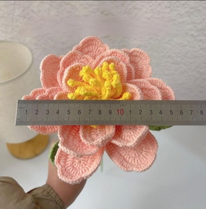 Fatto a mano uncinetto sovradimensionato peonia Bouquet simulazione filati <span class=keywords><strong>di</strong></span> <span class=keywords><strong>fiori</strong></span> tessitura per dare regali ad amici e madri <span class=keywords><strong>fiori</strong></span> - Product Image 2