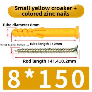 Tornillo de expansión de nylon verde pequeño, abrazadera de tubería, tuerca de expansión de plástico para yeso, tapón de expansión de plástico para uso en aviación, venta al por mayor - Product Image 6