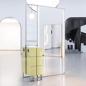Espejo de Salón LED de Estilo Nórdico con Gabinete Integrado para Herramientas de Peluquería Profesional, Minimalista, Duradero y de Alta Gama - Product Image 6