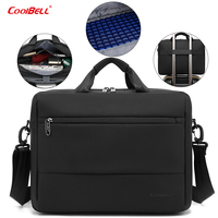 CoolBELL – sacoche multifonctionnelle pour ordinateur portable de grande capacité, mallette d'affaires, sacoche étanche à bandoulière pour ordinateur portable de 15 pouces pour hommes