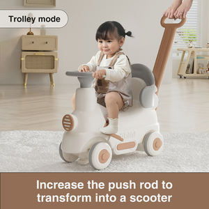 Mini <span class=keywords><strong>cheval</strong></span> à <span class=keywords><strong>bascule</strong></span> d'intérieur pour tout-petits, jouet 2-en-1 multifonctionnel, roues en plastique certifiées CE, pour les enfants de 0 à 24 mois, de 2 à 4 ans - Product Image 5