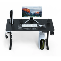 Bureau de jeu réglable en hauteur Wquantum avec porte-gobelet, bureau debout pour le bureau à domicile
