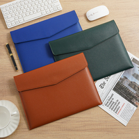 Carpeta Portadocumentos A4 de PU con Logotipo Personalizado, Carpeta Portafolio Impermeable con Botón a Presión, Carpeta de Almacenamiento de Papel para Oficina y Negocios