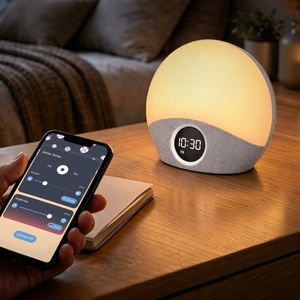 Réveil intelligent HiFiD pour enfants avec lumière d'aube, machine à bruit blanc et veilleuse, lampe de chevet, cadeau pour garçons et filles, certifié FCC CE - Product Image 1