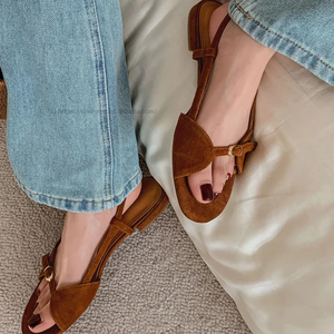 Sandales romaines plates à bout ouvert pour femme, style décontracté de vacances, vente en gros directe d'usine - Product Image 3