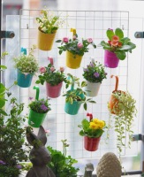 Pots de fleurs suspendus en métal galvanisé avec crochet/pour les jardinières de balcon Pot avec crochet suspendu