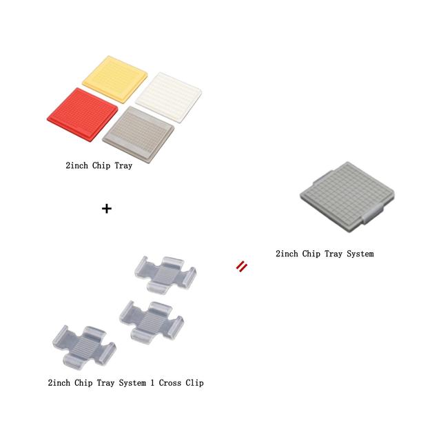 2 Inch Permanent Anti Static Chip Tray | ABS Material | 52x52x6mm | for Die Storage and Transport