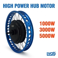 Kit de conversion de vélo électrique LVCO 1000W 3000W 5000W, kit moteur de moyeu pour vélo électrique à pneus larges 48V 60V 72V, roue arrière 20" 26" pour VTT