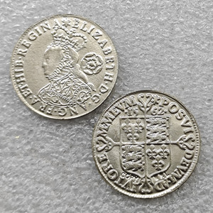 1562 อังกฤษ 6 เพนซ์ - เหรียญที่ระลึกสไตล์โบราณเอลิซาเบธที่ 1,ของขวัญ,ของตกแต่งบ้าน - Product Image 1