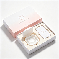 Boîte d'emballage personnalisée pour aligneurs orthodontiques biodégradables avec gaufrage, étui rigide pour rangement de prothèses dentaires et appareils dentaires
