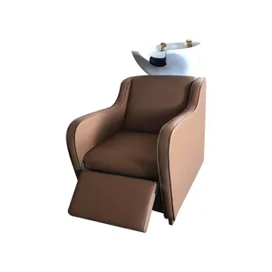 2023 New Arrival Very Beautiful Brown Shampoo Bowl Washing Salon Shampoo Chair 10 Years Warranty