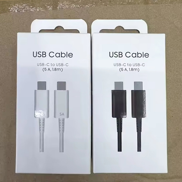 5A Original Wire Super Fast Charger 1.8m Type C Data Cable Quick Charge USB-C to USB-C Mobile Phone ABS Material Custom Logo