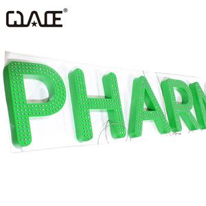 <span class=keywords><strong>Chapiteau</strong></span> à lettres à canal illuminé géant LED personnalisé 3D jaune vert rouge effet lumineux pour les décorations de fête de bureau en vente - Product Image 4