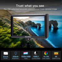 Moniteur de terrain FEELWORLD S55 pour appareil photo reflex numérique, écran tactile IPS FHD 6 pouces avec casque stéréo et fonction de mise au point, vente en gros usine