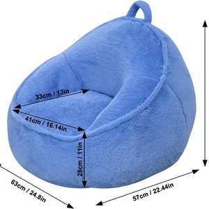 Giving Tree <b>Kids</b> Beanbag <b>Sofa</b> Chair Soft Plush Blue For Children 3 Years And Above - Product Image 2
