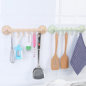 Gancio da Cucina con Ventosa, Gancio da Parete con Forte Ventosa, Organizzatore Regolabile con 6 Ganci, <span class=keywords><strong>Appendiabiti</strong></span> in Plastica per Bagno e Angoli - Product Image 2