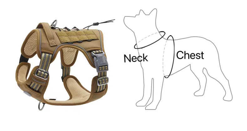 High Quality K9 Reflective Custom Pet Harness Tactical Adjustable Pet Harness Vest Set Dog Harness For Pet