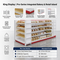 Étagères de supermarché métalliques robustes réglables double face, unités d'étagères gondoles, présentoirs modulaires pour magasins de détail