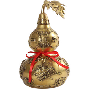 Brass Gourd Ornament Peace Gourd Single Piece Home Office Decoration Living Room <b>Craft</b> Congratulations Gift - Product Image 4