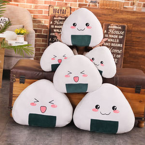Cojín de Peluche Suave con Forma de Bola de Arroz de Sushi Japonés Kawaii, Juguete de Peluche Suave y Adorable - Product Image 1