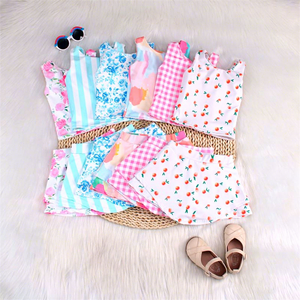 Set da due pezzi di stile Boutique Yoga Sport per bambini canotta senza maniche con gonne a trapezio Set di abiti per bambine - Product Image 1