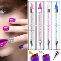 Crayon de manucure collant à Double tête de stylo de perceuse de déchargement direct d'usine pour l'usage d'ongle