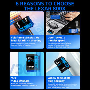 Durable-Grade Lexar SD800P <b>SD</b> <b>Card</b> 32GB <b>Class</b> <b>10</b> for Point-and-Shoot Camera Daily Use - Product Image 4