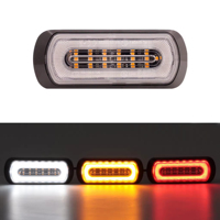 Barre lumineuse LED clignotante ECE R65 UKCA 12-24V, signalisation d'avertissement de danger, lampe clignotante pour grille, 18W pour camion, SUV, voiture