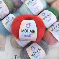 Vente directe d'usine, fil de mohair doux, moelleux, chaud, super doux, pour tricoter à la main, fil à crocheter pour pull, écharpe, chapeau, bricolage