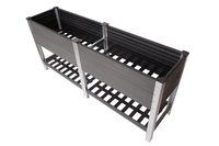 Kit de lit de jardin surélevé en PVC écologique facile à assembler avec étagère de rangement