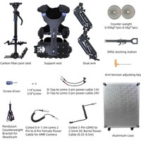 Système de stabilisation Steadicam robuste 35 kg avec double bras et gilet stabilisateur pour caméra cinéma ARRI RED, DJI Ronin 2, Tilta pour tournage de films