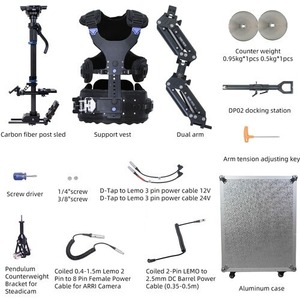 Système de stabilisation Steadicam robuste 35 kg avec double bras et gilet stabilisateur pour caméra cinéma ARRI RED, DJI <span class=keywords><strong>Ronin</strong></span> 2, <span class=keywords><strong>Tilta</strong></span> pour tournage de films - Product Image 6