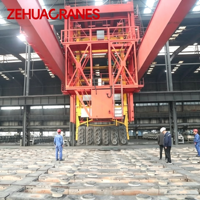 Grue à pont automatique à blocs de carbone pour empilage d'anodes, 5 tonnes, à double grappin, système anti-oscillation, grue à pont de 20 tonnes