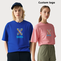 T-shirt en coton 100% 240GSM, coupe ample, style streetwear, impression de logo personnalisé, t-shirt uni, t-shirt pour homme, coupe ample