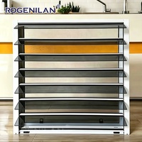 Volets en aluminium à double vitrage, personnalisés, étanches, en verre trempé, fabriqués par Rogenilan Factory