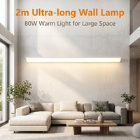 Lampe murale LED en aluminium de 90 cm, lumière chaude, résistante à la corrosion, testée 72h aux atomiseurs de sel, idéale pour les achats groupés pour projets.